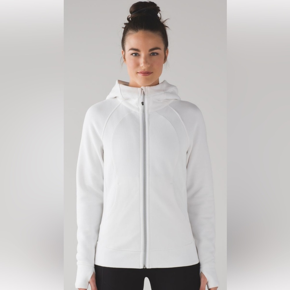 Lululemon Scuba Hoodie. Size 6. White, very good condition